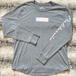 Juniors Hollister Long Sleeve Logo Top